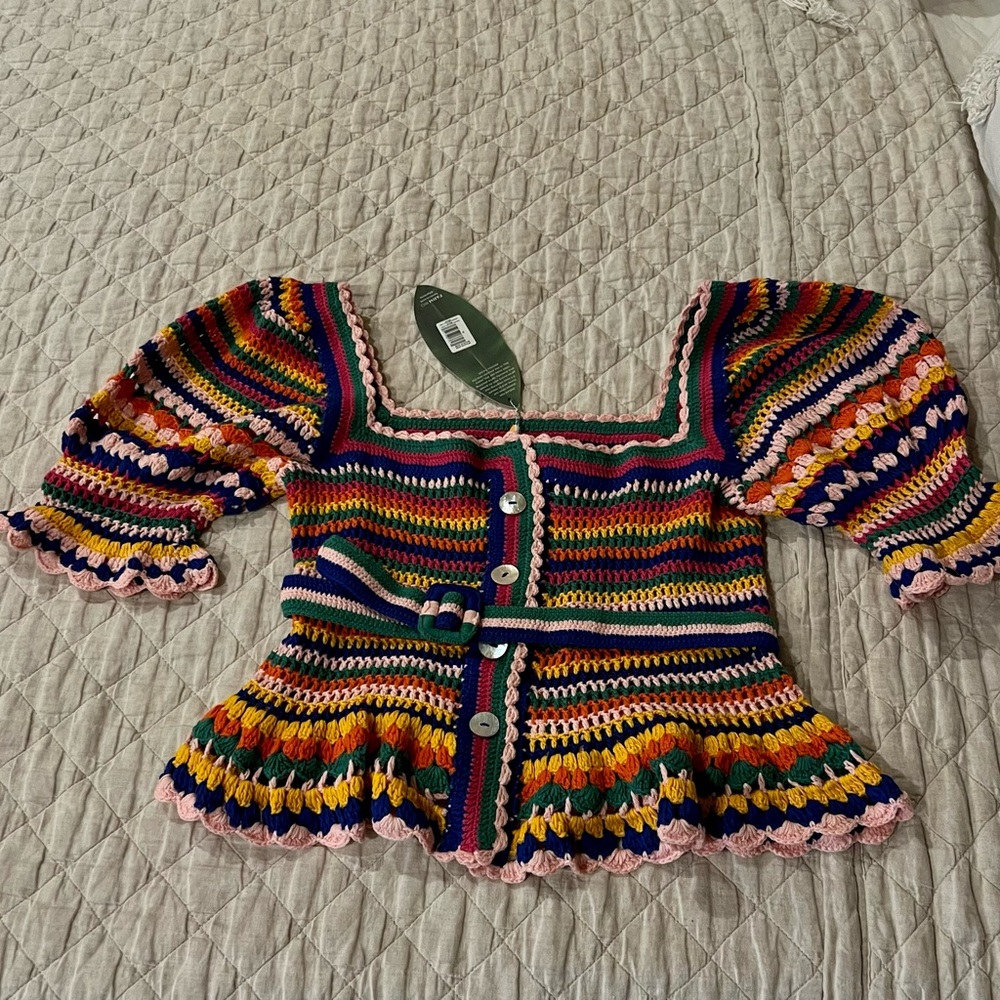 Farm Rio crochet top
